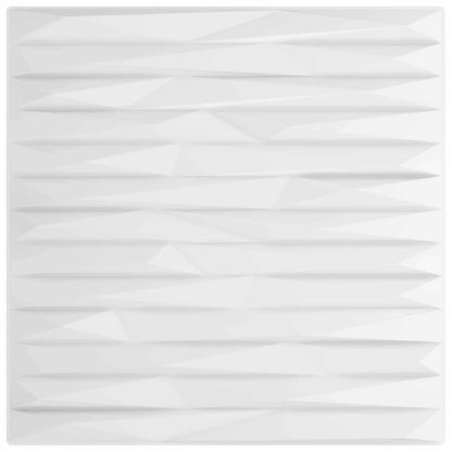 Wandpanelen 12 pcs Wit Steen 50 x 50 cm XPS Schuim