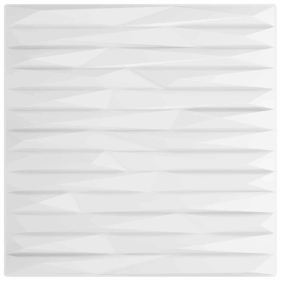 Wandpanelen 12 pcs Wit Steen 50 x 50 cm XPS Schuim