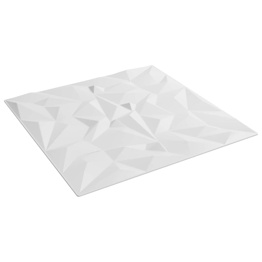 Wandpanelen 48 pcs Wit 50 x 50 cm XPS Schuim