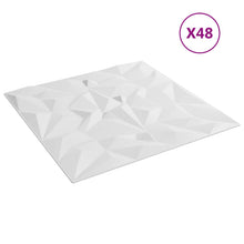 Wandpanelen 48 pcs Wit 50 x 50 cm XPS Schuim