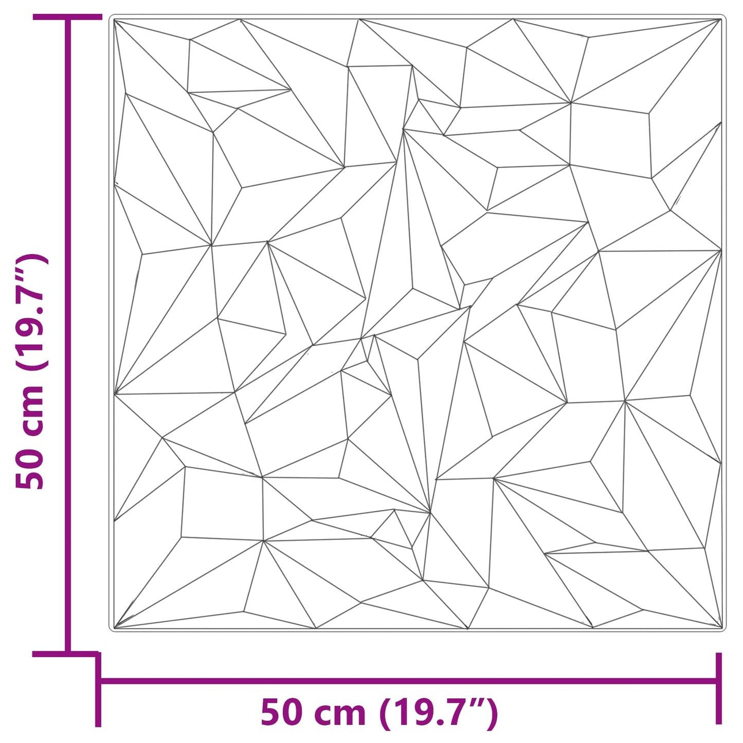 Wandpanelen 48 pcs Amethist Beton 50 x 50 cm XPS Schuim