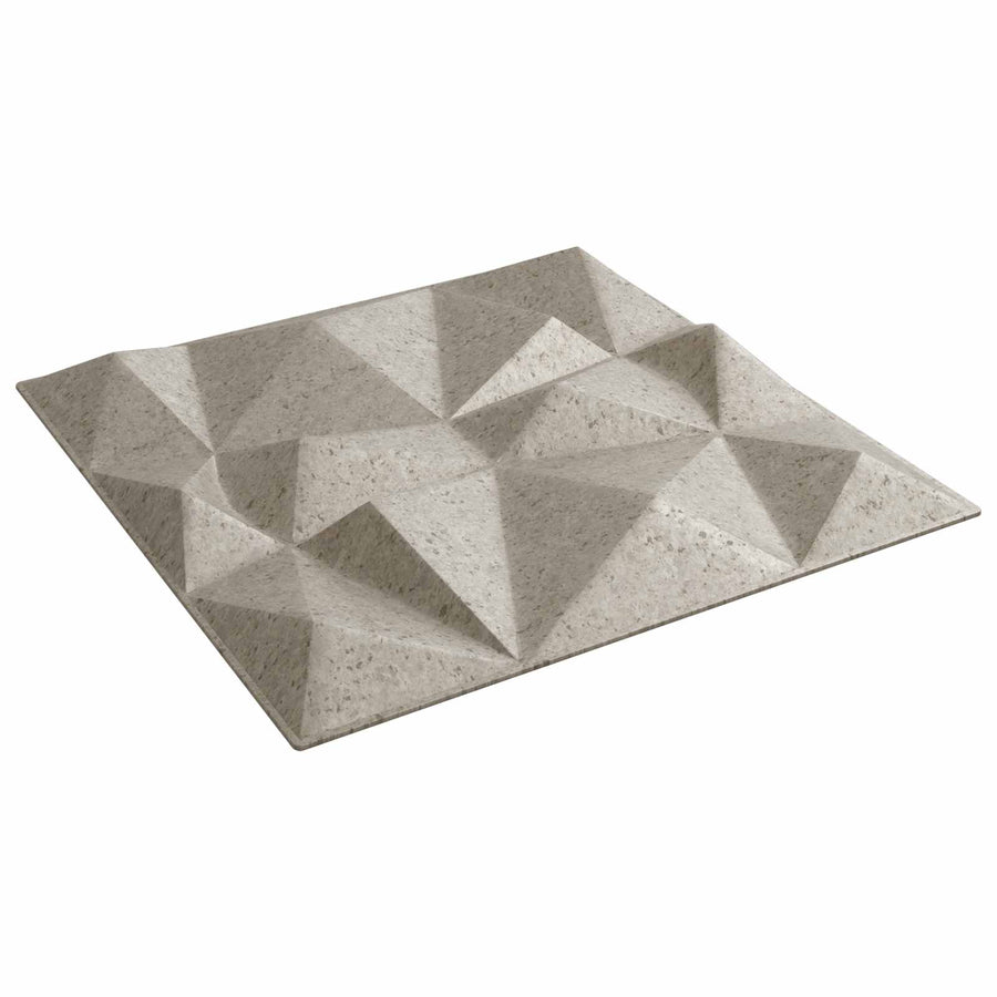 Wandpanelen 12 pcs Diamant Beton 50 x 50 cm XPS Schuim