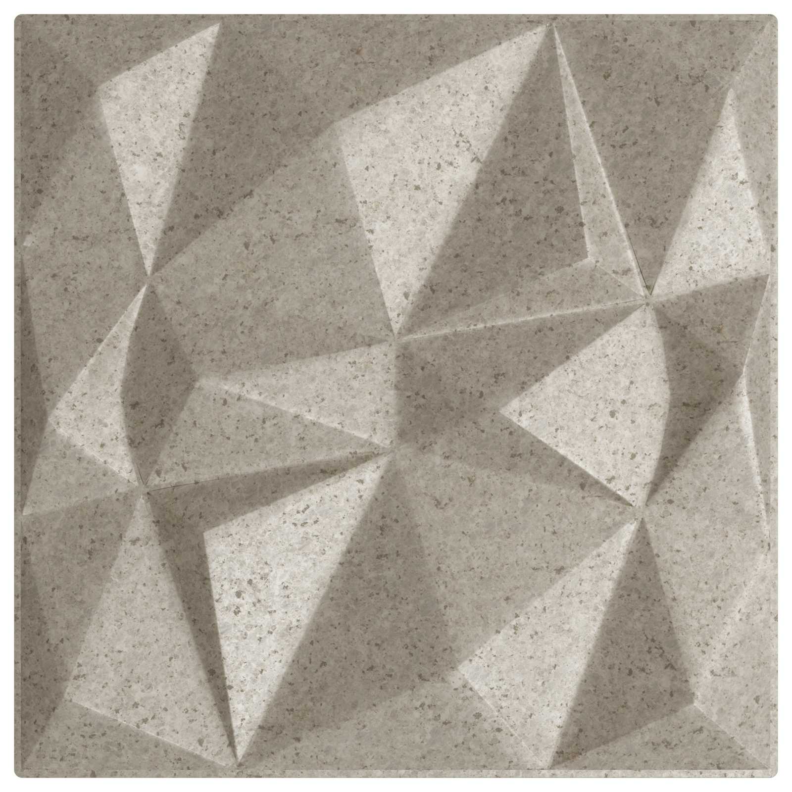 Wandpanelen 12 pcs Diamant Beton 50 x 50 cm XPS Schuim
