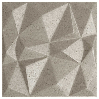 Wandpanelen 12 pcs Diamant Beton 50 x 50 cm XPS Schuim