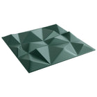 Wandpanelen 12 stuks groen 50x50 cm XPS schuim