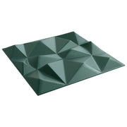 Wandpanelen 12 stuks groen 50x50 cm XPS schuim