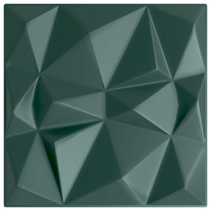 Wandpanelen 12 pcs Diamant Groen 50 x 50 cm XPS Schuim
