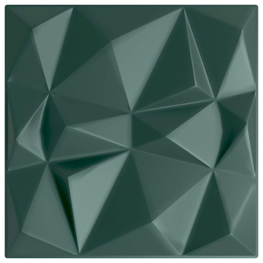 Wandpanelen 12 pcs Diamant Groen 50 x 50 cm XPS Schuim