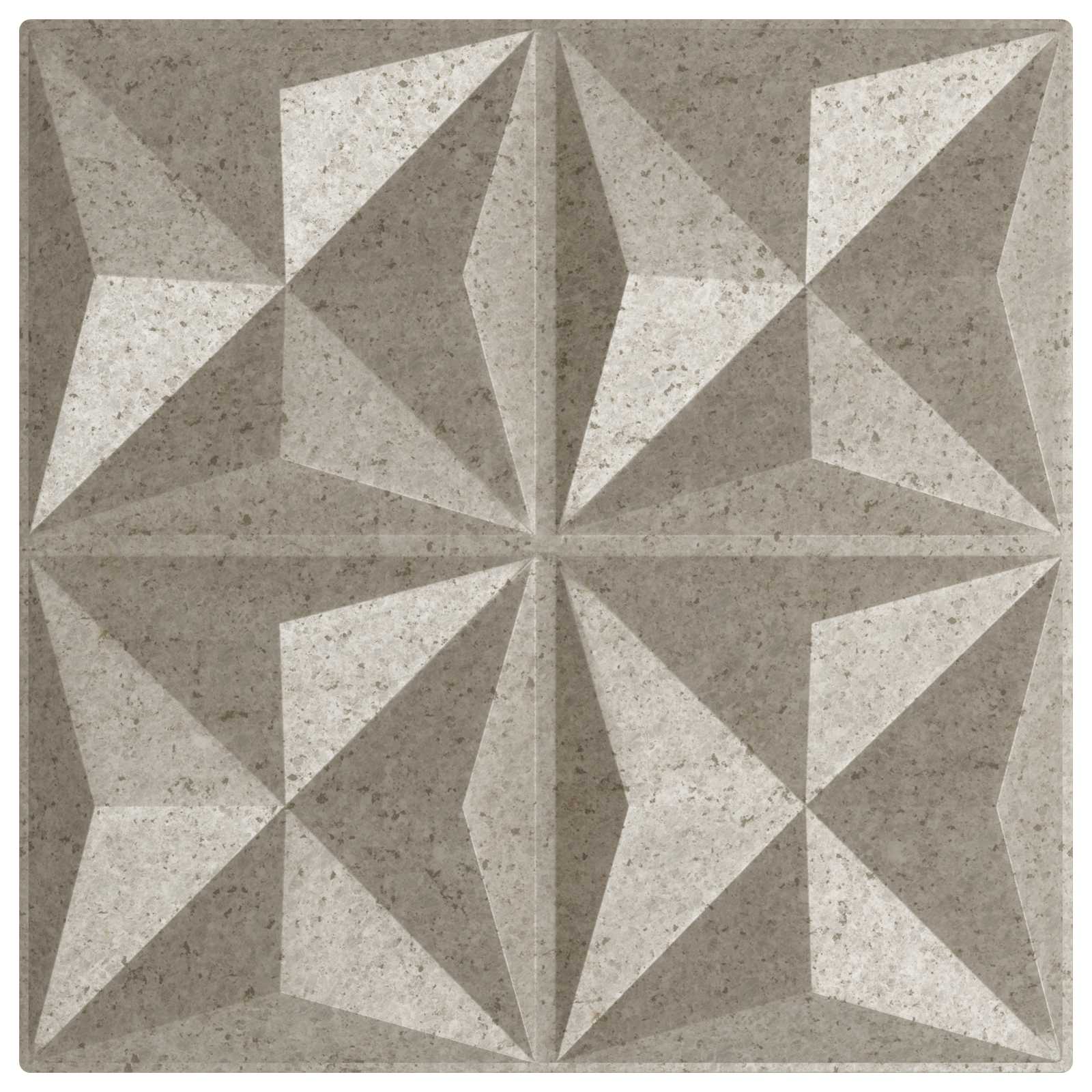 Wandpanelen 12 pcs Origami Beton 50 x 50 cm XPS Schuim