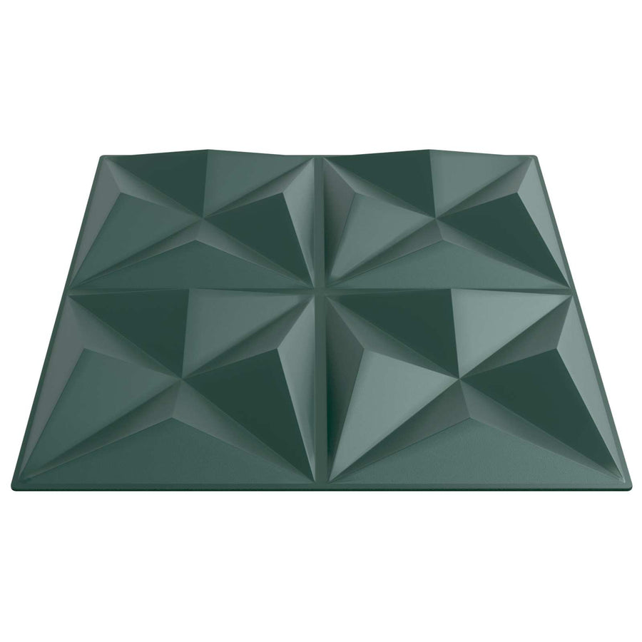 Wandpanelen 12 pcs Origami Groen 50 x 50 cm XPS Schuim