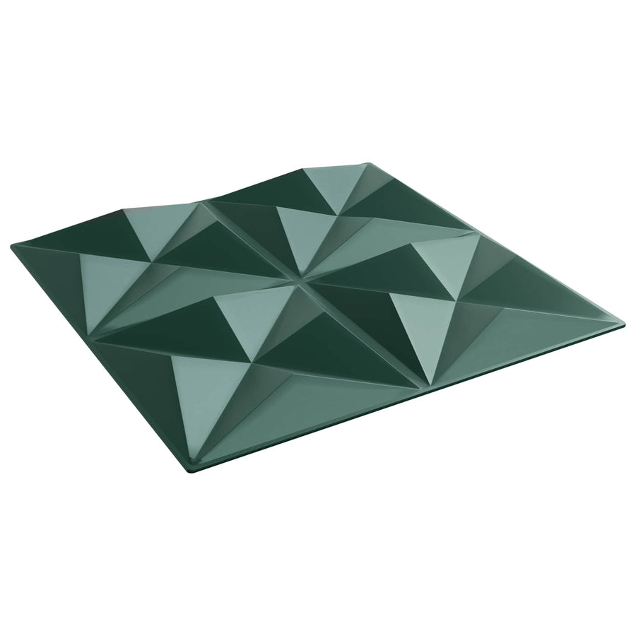 Wandpanelen 24 pcs Origami Groen 50 x 50 cm XPS Schuim