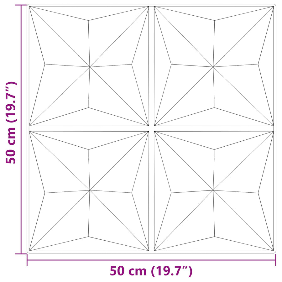 Wandpanelen 24 pcs Origami Groen 50 x 50 cm XPS Schuim
