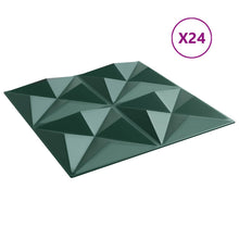 Wandpanelen 24 pcs Origami Groen 50 x 50 cm XPS Schuim