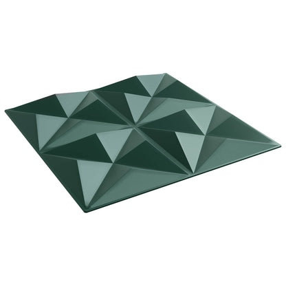 Wandpanelen 48 pcs Origami Groen 50 x 50 cm XPS Schuim