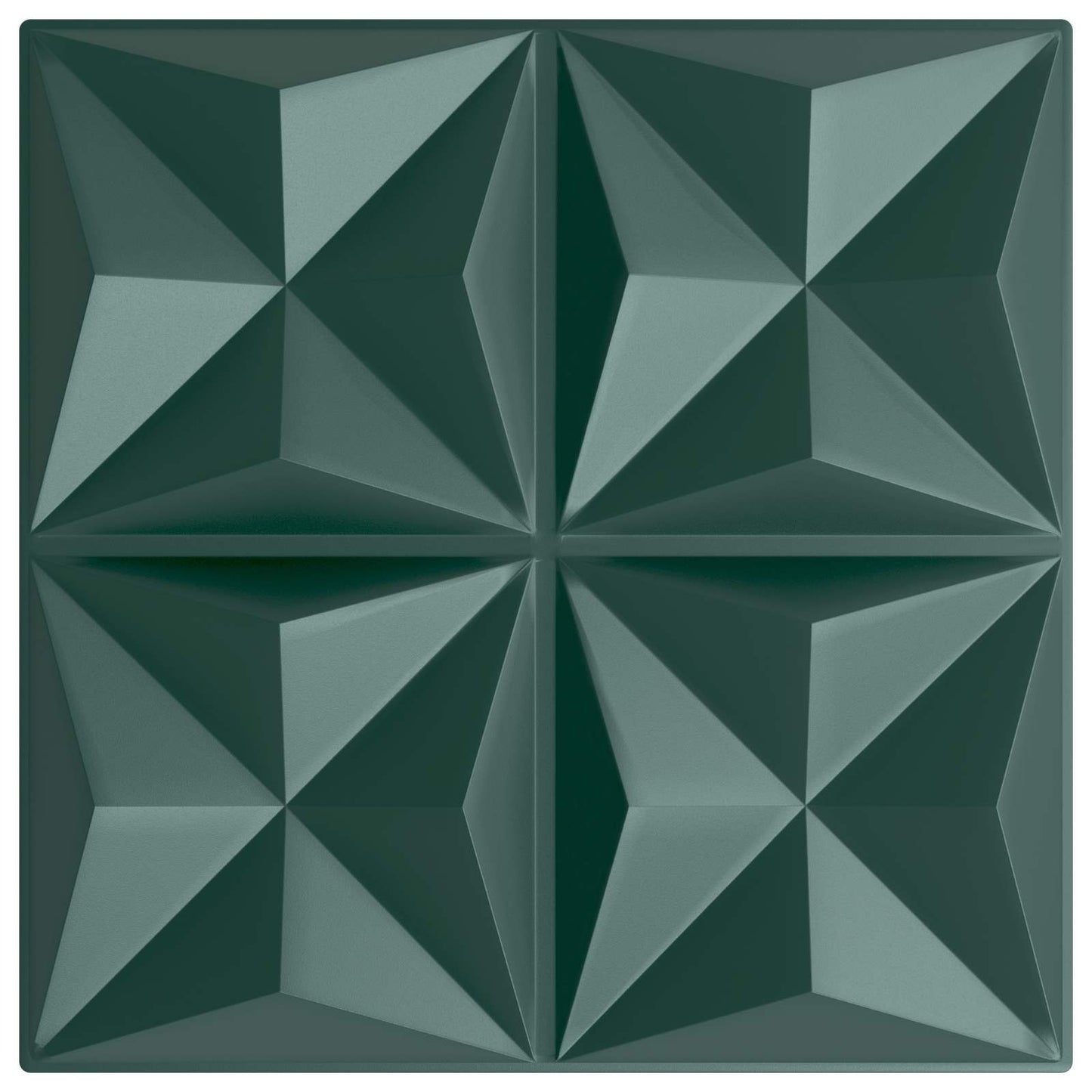Wandpanelen 48 pcs Origami Groen 50 x 50 cm XPS Schuim
