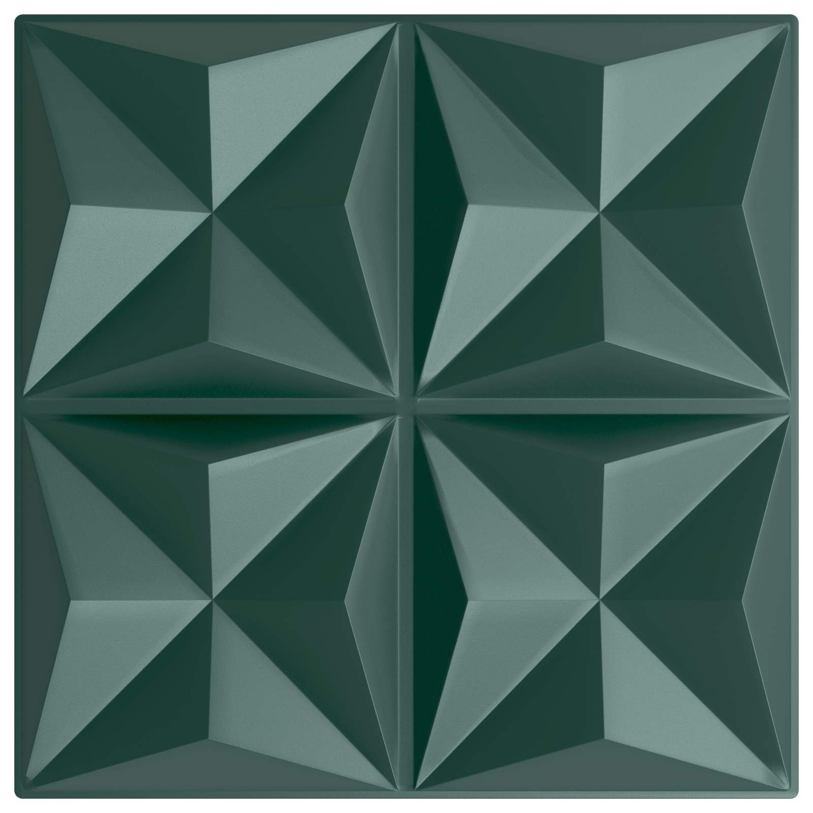 Wandpanelen 48 pcs Origami Groen 50 x 50 cm XPS Schuim