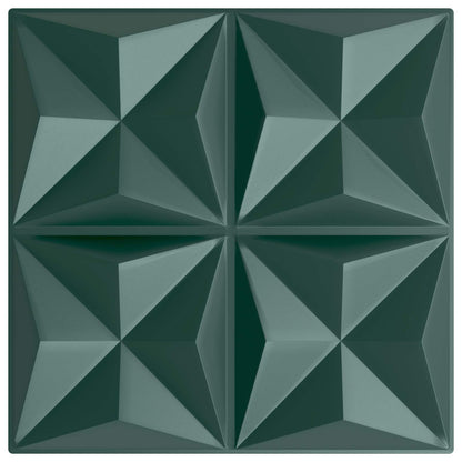 Wandpanelen 48 pcs Origami Groen 50 x 50 cm XPS Schuim