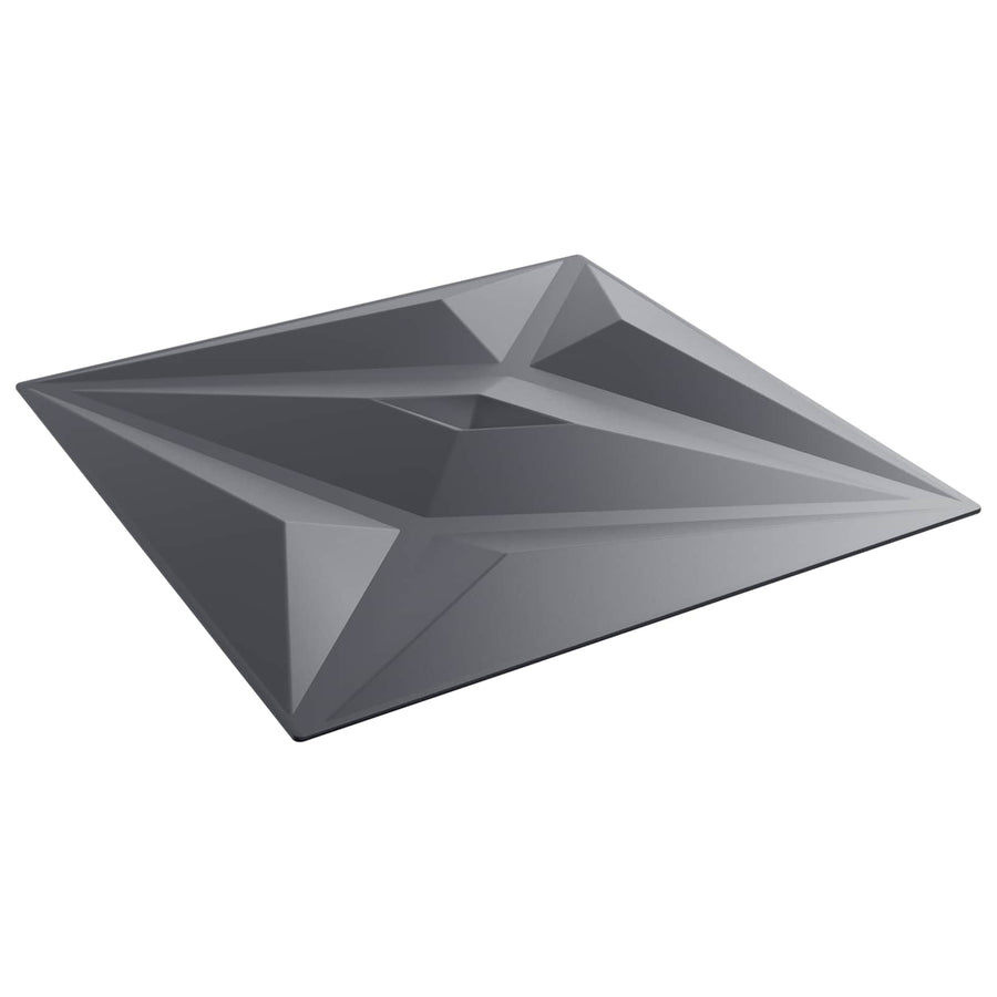 Wandpanelen Ster 12 pcs Ster Grijs 50 x 50 cm XPS Schuim