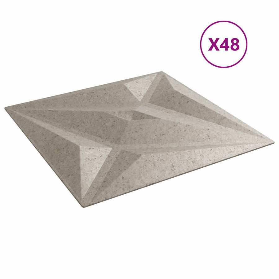 Wandpanelen Ster 48 pcs Ster Beton 50 x 50 cm XPS Schuim