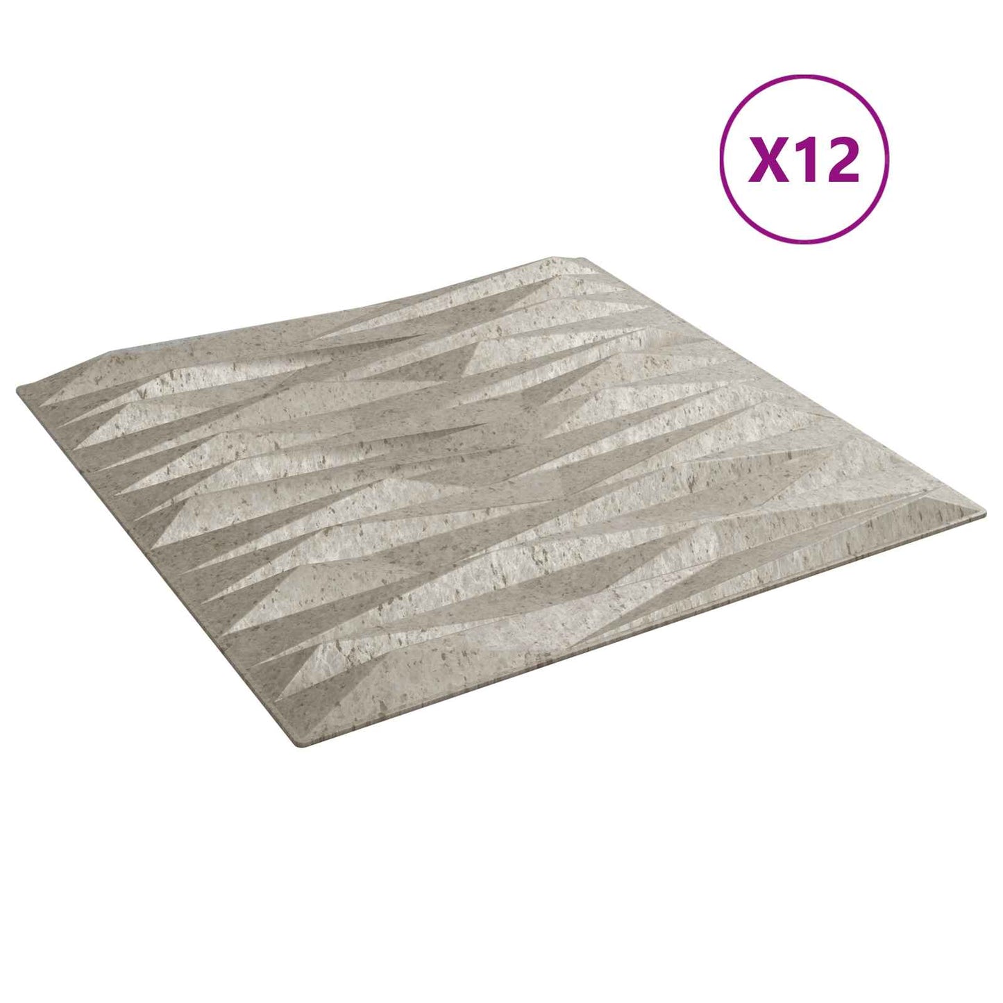 Wandpanelen 12 pcs Steen Beton 50 x 50 cm XPS Schuim