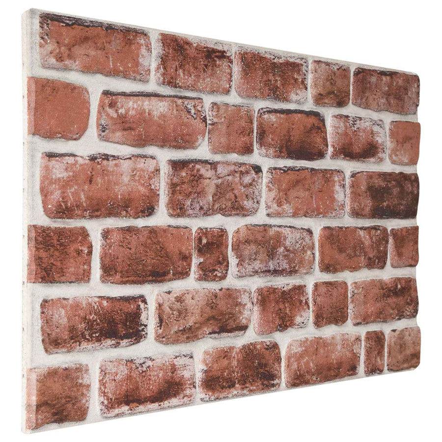 Wandpanelen 10 pcs Donkerbruin en Wit 100 x 50 cm EPS-schuim