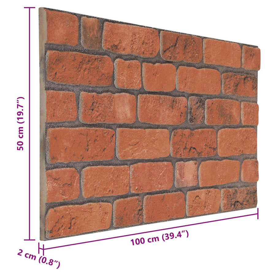 Wandpanelen 10 pcs Terracotta 100 x 50 cm EPS-schuim