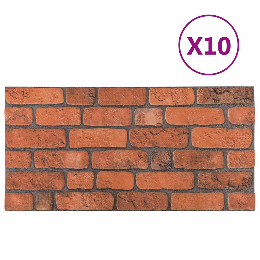 Wandpanelen 10 pcs Terracotta 100 x 50 cm EPS-schuim