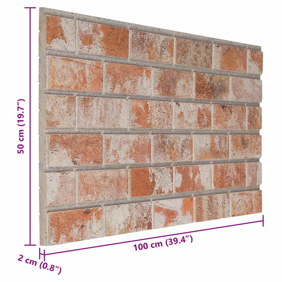 Wandpanelen 10 pcs Oranje 100 x 50 cm EPS-schuim