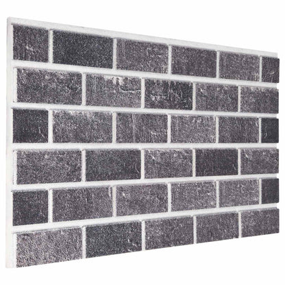 Wandpanelen 10 pcs Zwart en Grijs 100 x 50 cm EPS-schuim