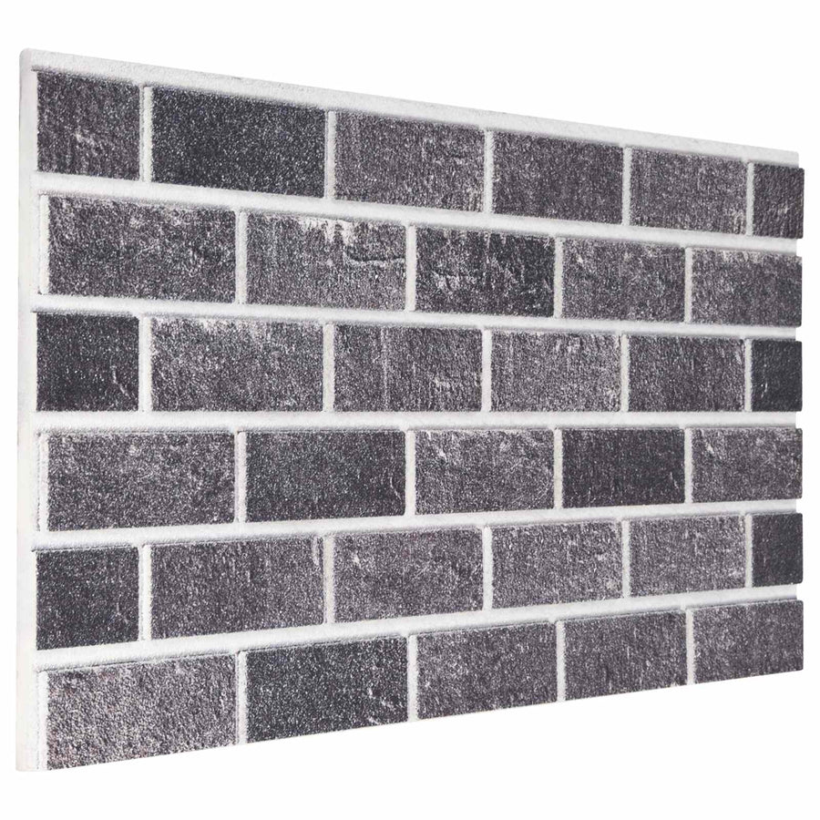 Wandpanelen 10 pcs Zwart en Grijs 100 x 50 cm EPS-schuim