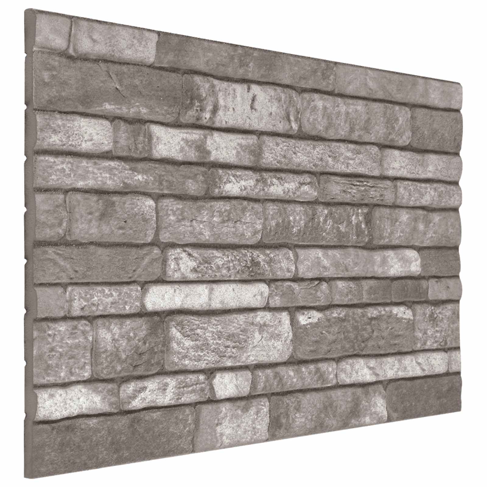 Wandpanelen 10 pcs Donkergrijs 100 x 50 cm EPS-schuim