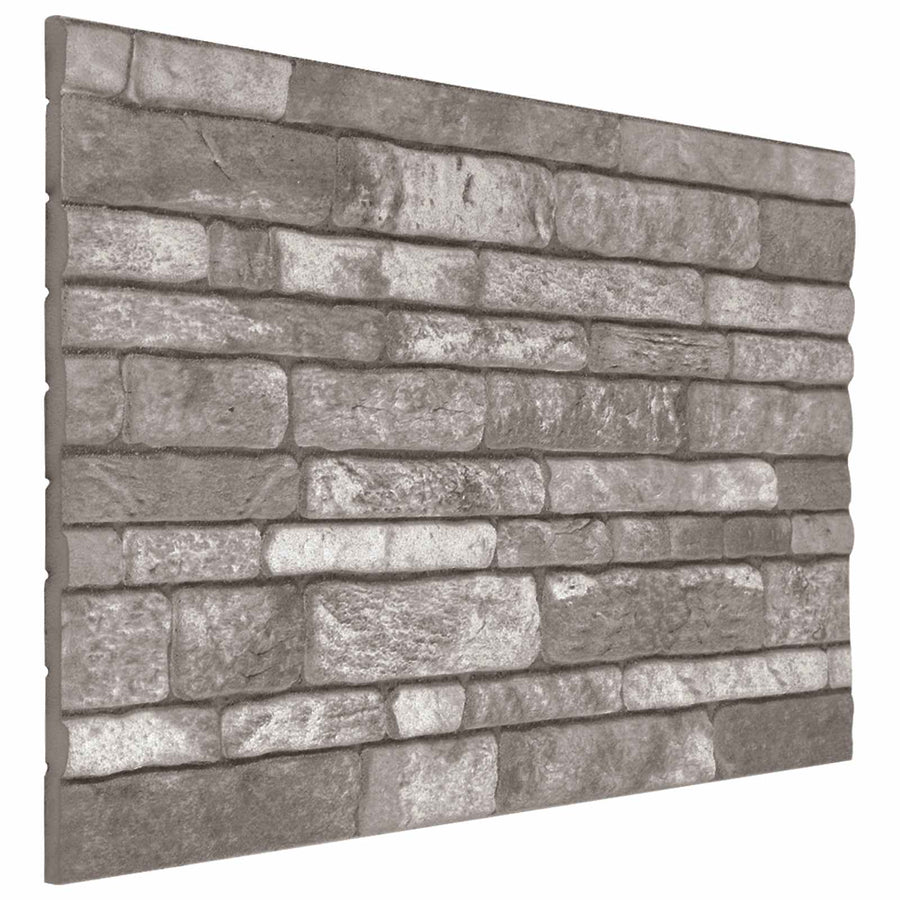 Wandpanelen 10 pcs Donkergrijs 100 x 50 cm EPS-schuim