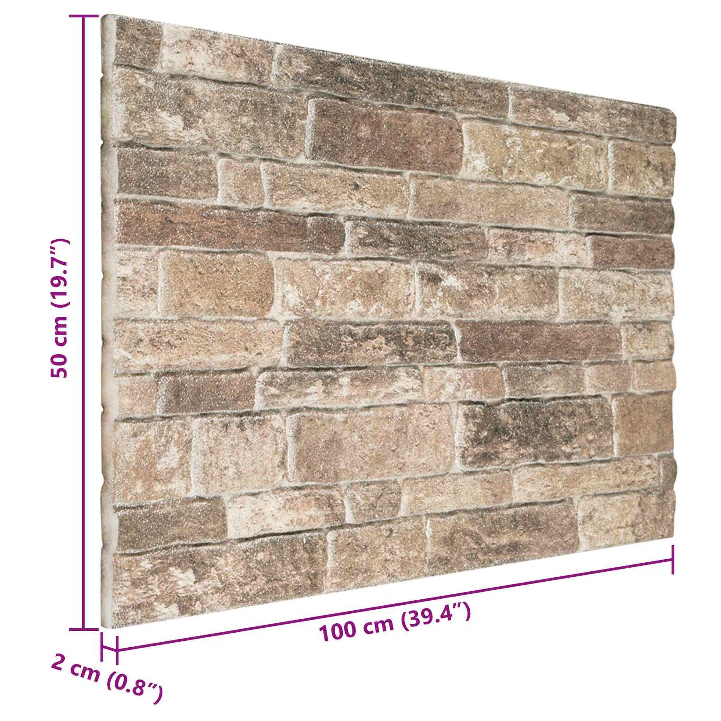 Wandpanelen 10 pcs Multikleur 100 x 50 cm EPS-schuim