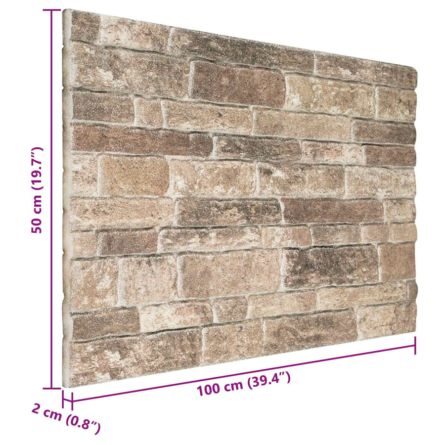 Wandpanelen 10 pcs Multikleur 100 x 50 cm EPS-schuim