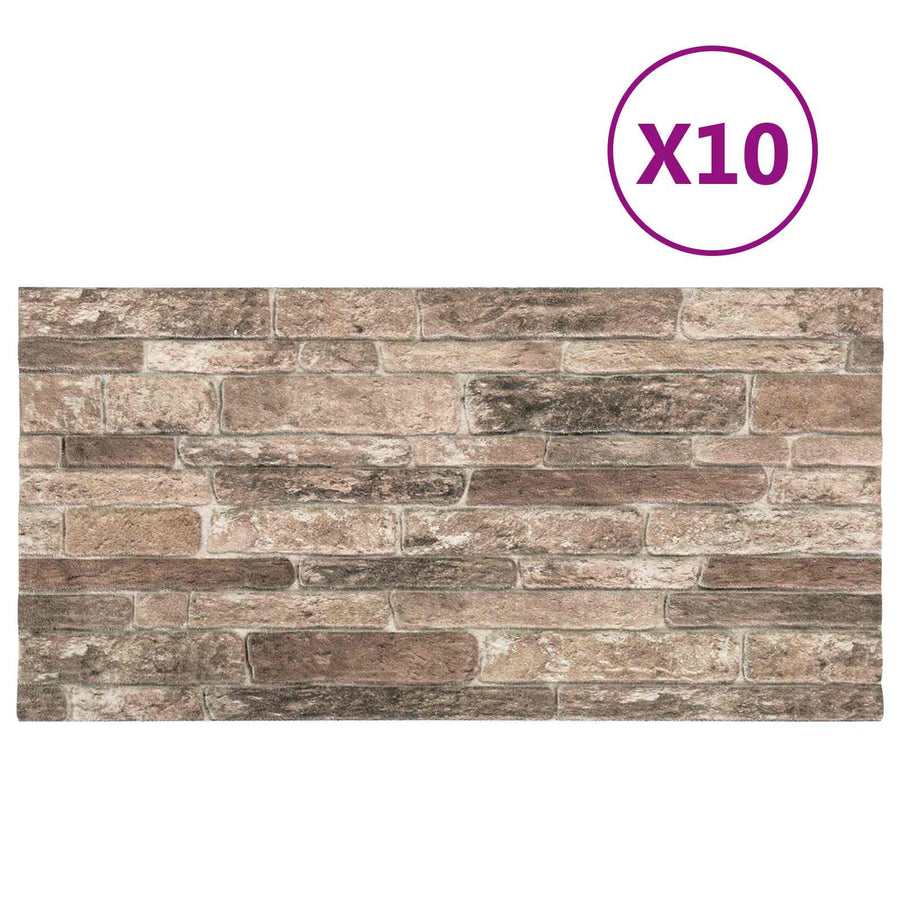 Wandpanelen 10 pcs Multikleur 100 x 50 cm EPS-schuim
