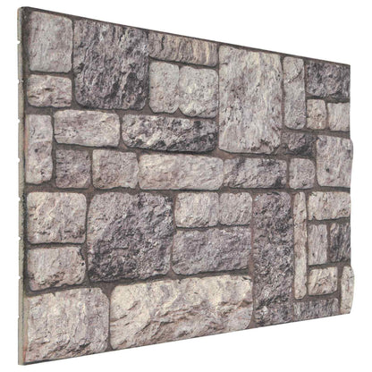 Wandpanelen 10 pcs Grijs en Wit 100 x 50 cm EPS-schuim