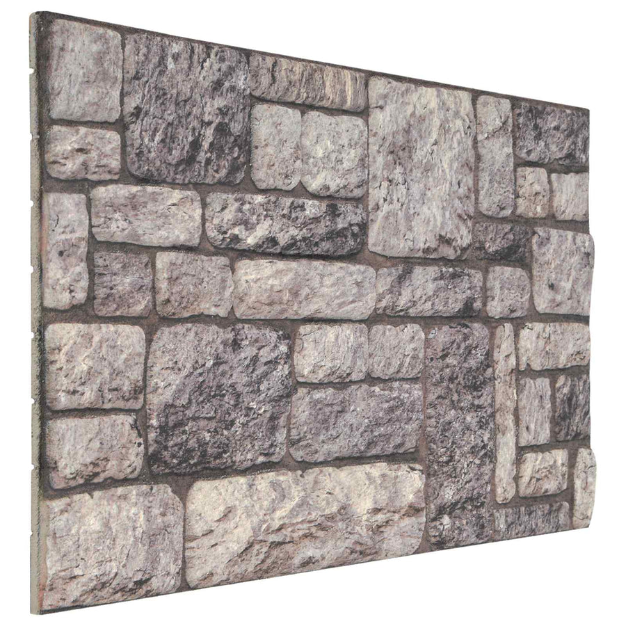 Wandpanelen 10 pcs Grijs en Wit 100 x 50 cm EPS-schuim