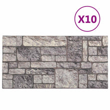 Wandpanelen 10 pcs Grijs en Wit 100 x 50 cm EPS-schuim
