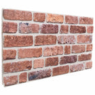 Wandpanelen 10 stuks 100x50 cm rood EPS-schuim