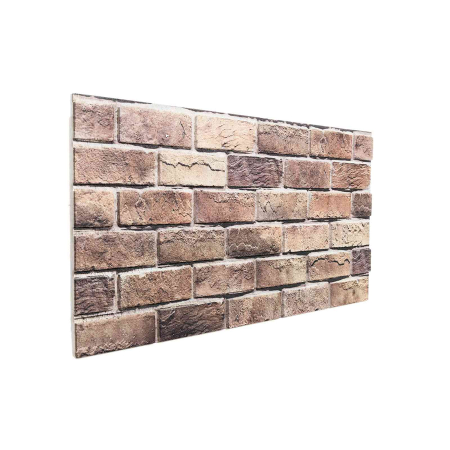 Wandpanelen 10 pcs Bruin en Grijs 100 x 50 cm EPS-schuim