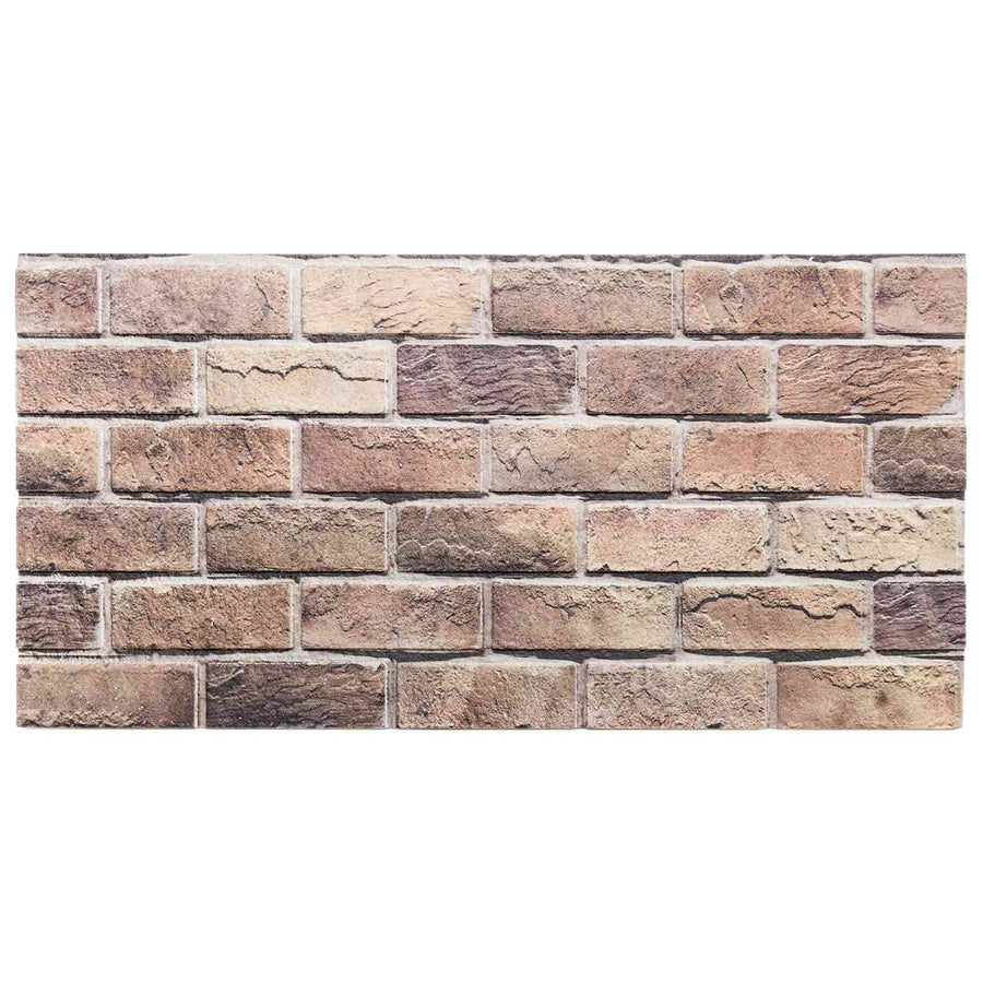 Wandpanelen 10 pcs Bruin en Grijs 100 x 50 cm EPS-schuim