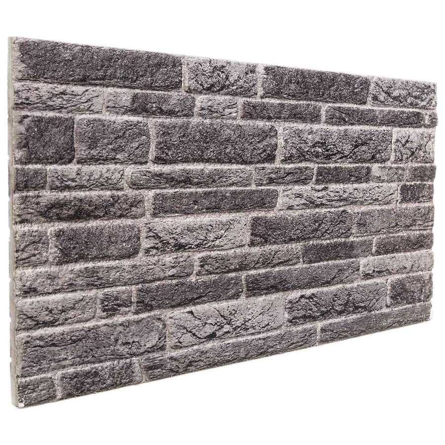 Wandpanelen 10 pcs Antracietkleurig 100 x 50 cm EPS-schuim