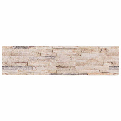 Wandpanelen 10 pcs Wit en Rood 100 x 25 cm EPS-schuim