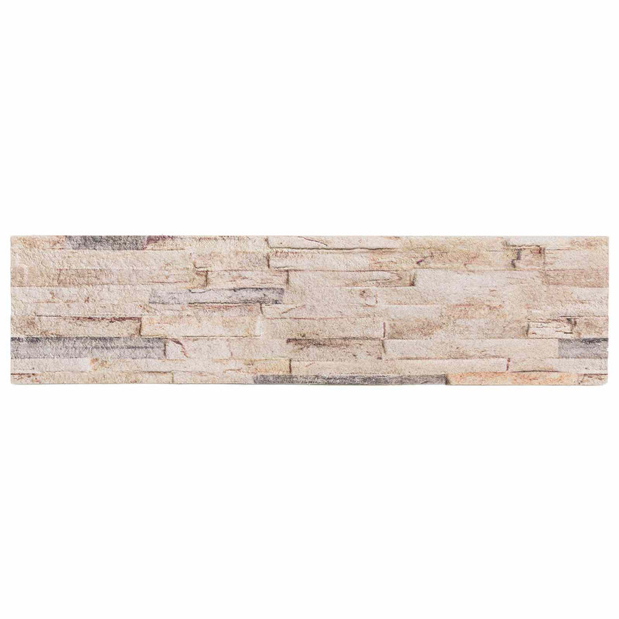 Wandpanelen 10 pcs Wit en Rood 100 x 25 cm EPS-schuim