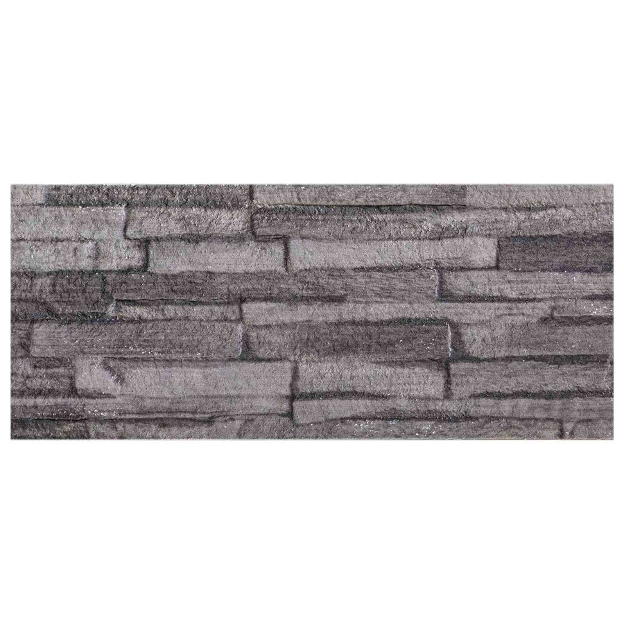 Wandpanelen 10 pcs Antraciet 100 x 25 cm EPS-schuim