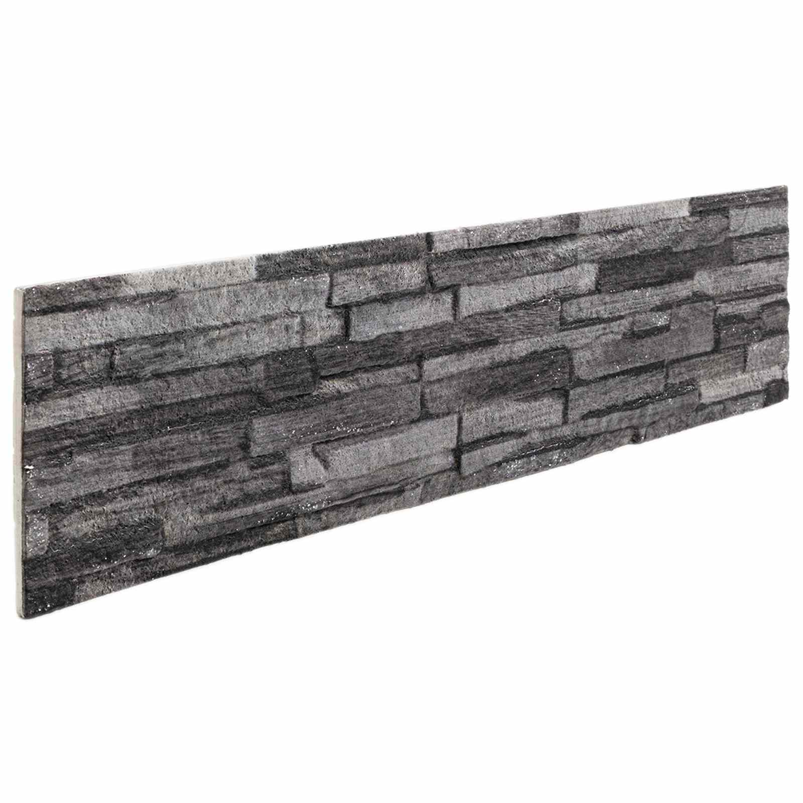 Wandpanelen 10 pcs Antraciet 100 x 25 cm EPS-schuim