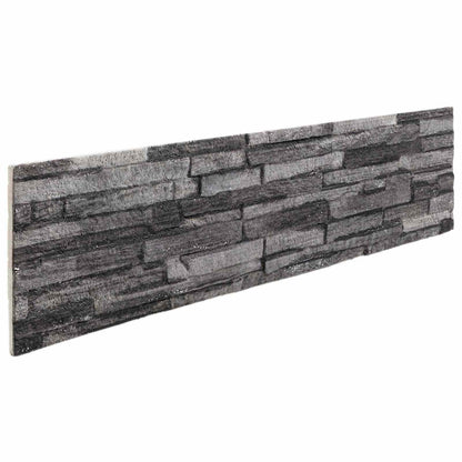 Wandpanelen 10 pcs Antraciet 100 x 25 cm EPS-schuim