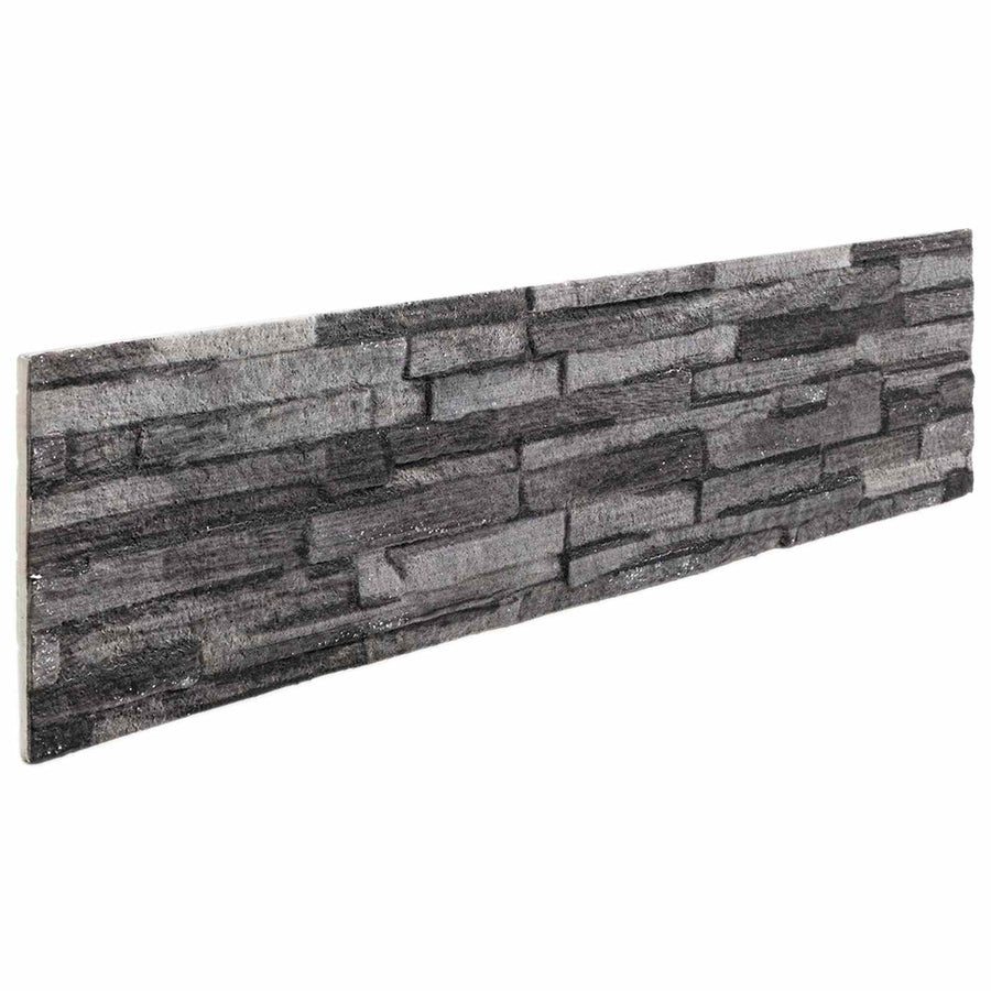 Wandpanelen 10 pcs Antraciet 100 x 25 cm EPS-schuim