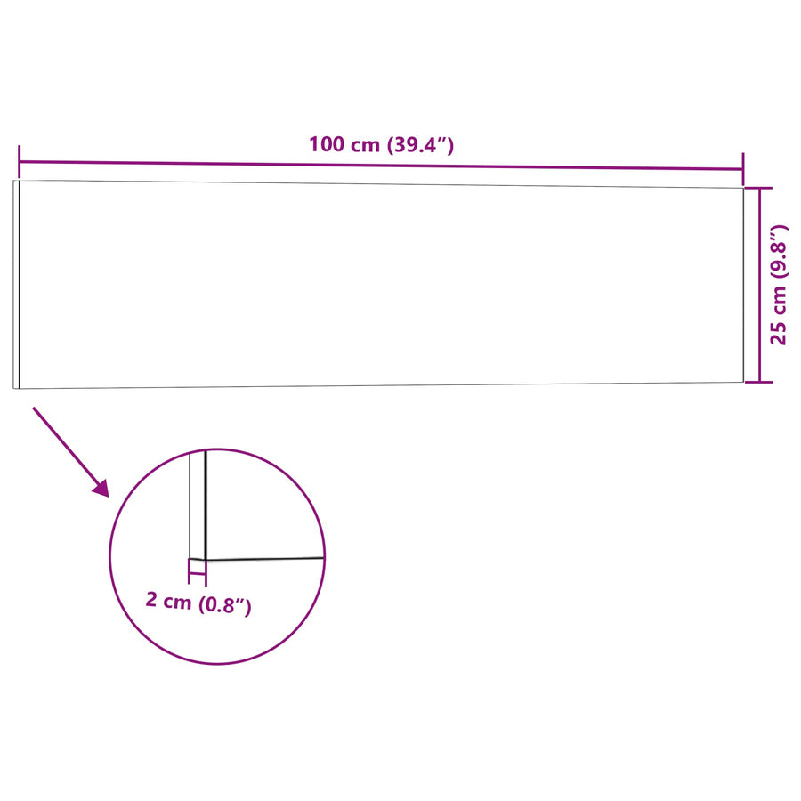 Wandpanelen 10 pcs Antraciet 100 x 25 cm EPS-schuim
