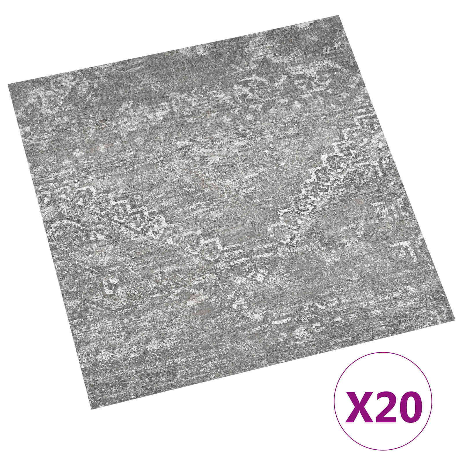 Zelfklevende Vloerplanken 30,5 x 30,5 cm 20 pcs PVC Betongrijs